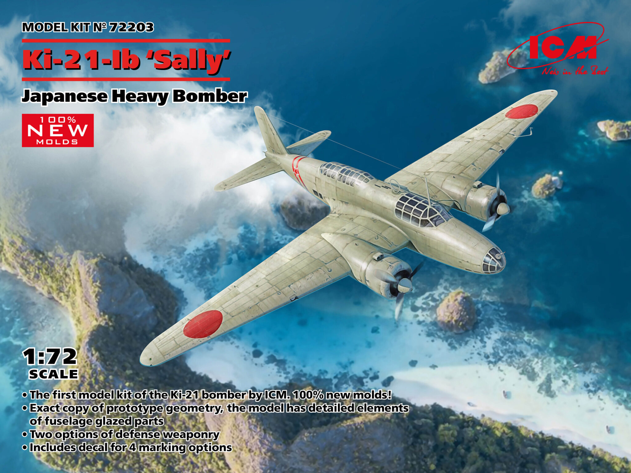 Model kit 1/72 Mitsubishi Ki-21-Ib 'Sally' Japanese Heavy Bomber (ICM)