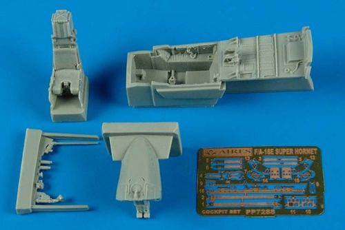 Additions (3D resin printing) 1/72 Boeing F/A-18E Super Hornet cockpit set (designed to be used with Hasegawa kits) 