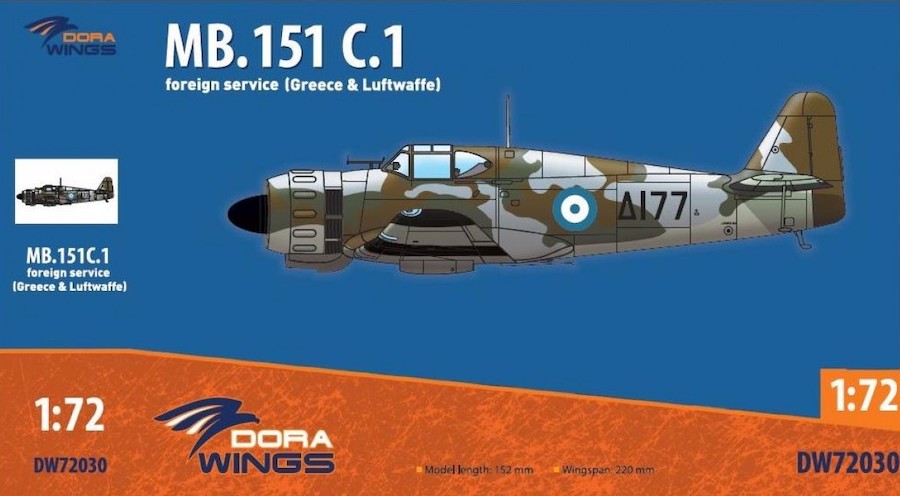 Model kit 1/72 Marcel-Bloch MB.151C.1 (Dora Wings)