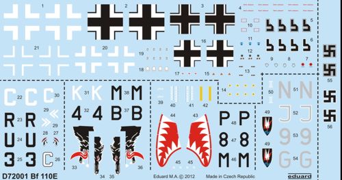 Decal 1/72 Bf 110E (EDU)