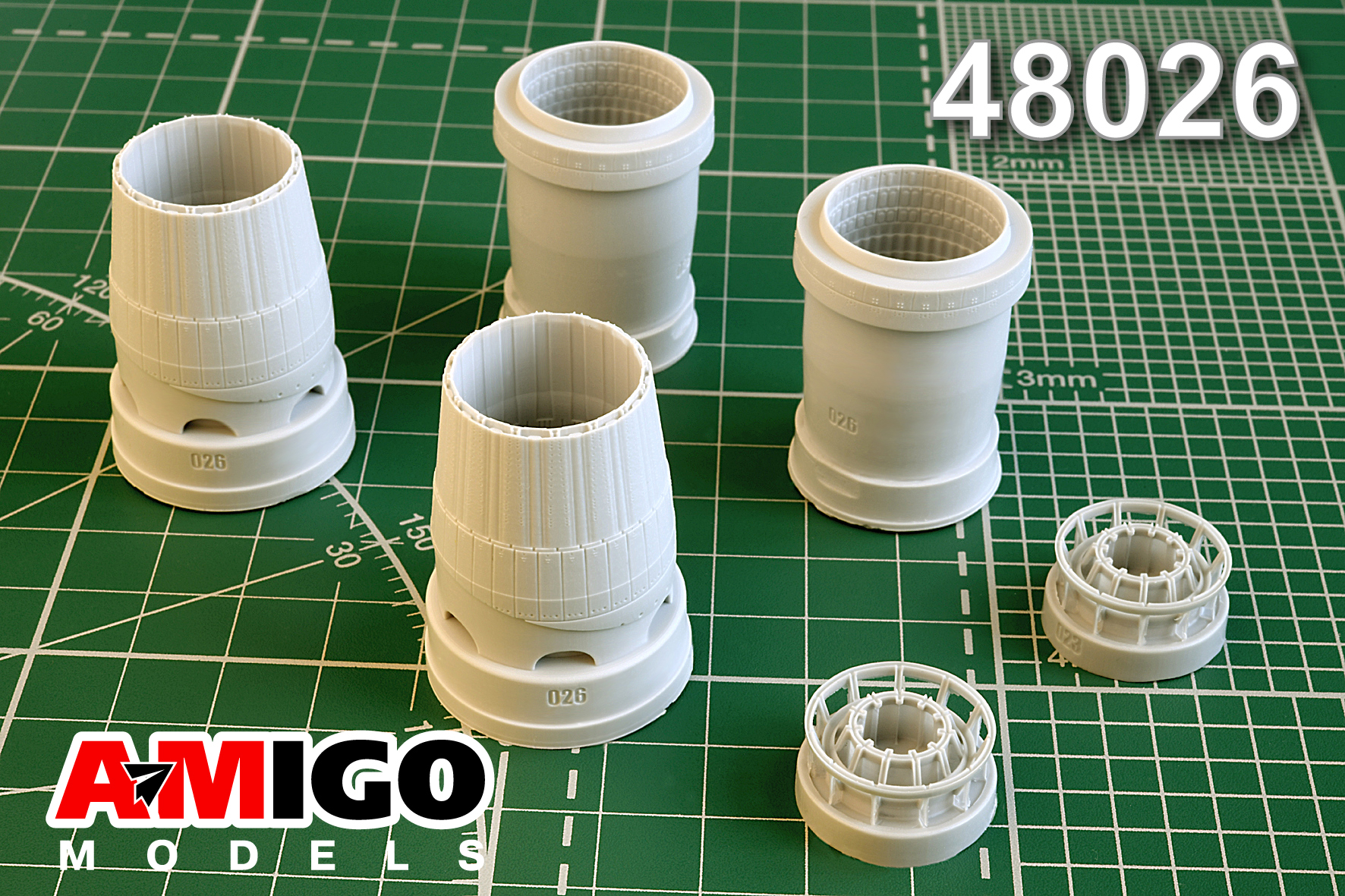 Additions (3D resin printing) 1/48 AL-41F1S Su-57 engine nozzle (Amigo Models)