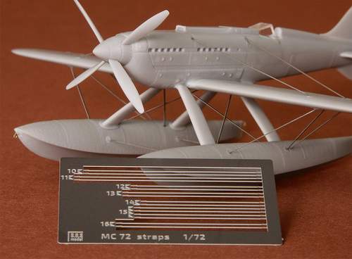 Aircraft detailing sets (etched) 1/72 Macchi C.72 bracing wire set (stainless steel PE) (designed to be used with SBS Model kits)