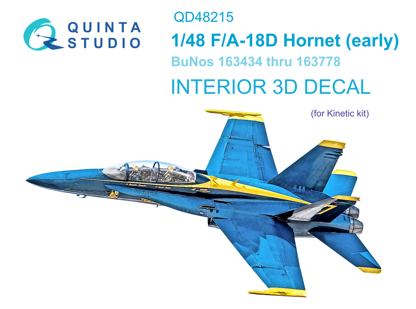 F/A-18D Early 3D-Printed & coloured Interior on decal paper (Kinetic)