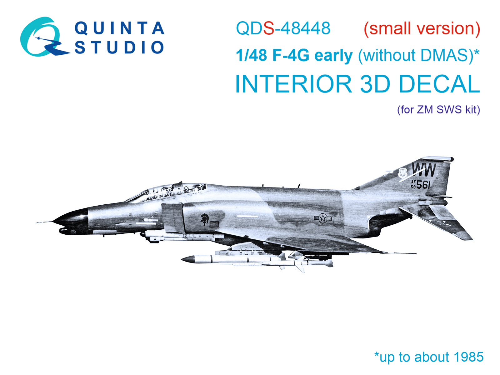 F-4G early 3D-Printed & coloured Interior on decal paper (Zoukei Mura SWS) (Small version)