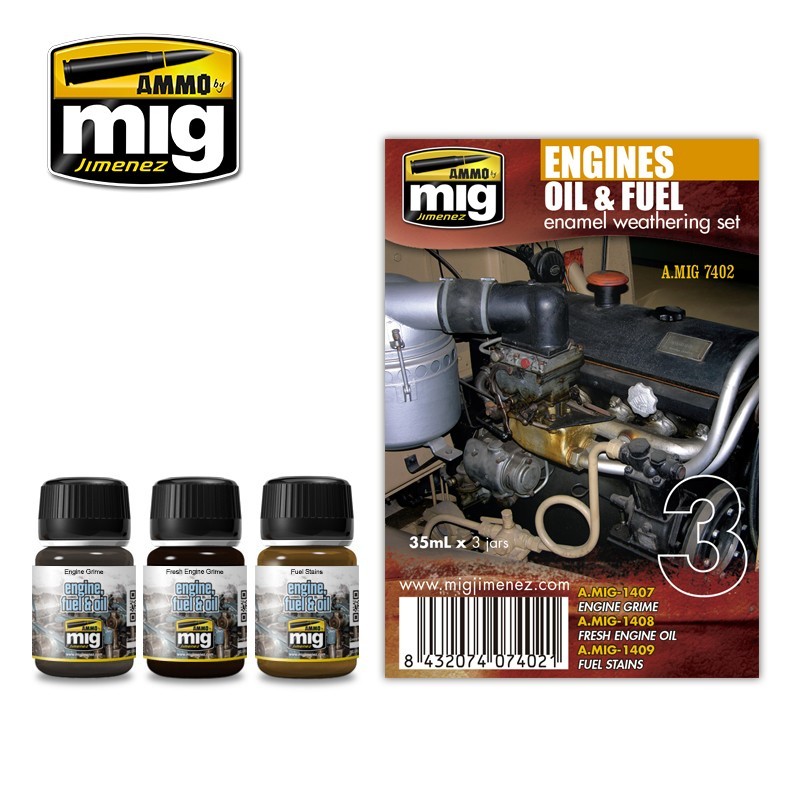 Engines Oil & Fuel (3x35mL) (Ammo Mig)