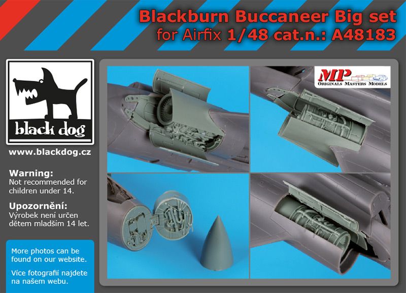 Additions (3D resin printing) 1/48 Blackburn Buccaneer Big set (designed to be used with Airfix kits) 