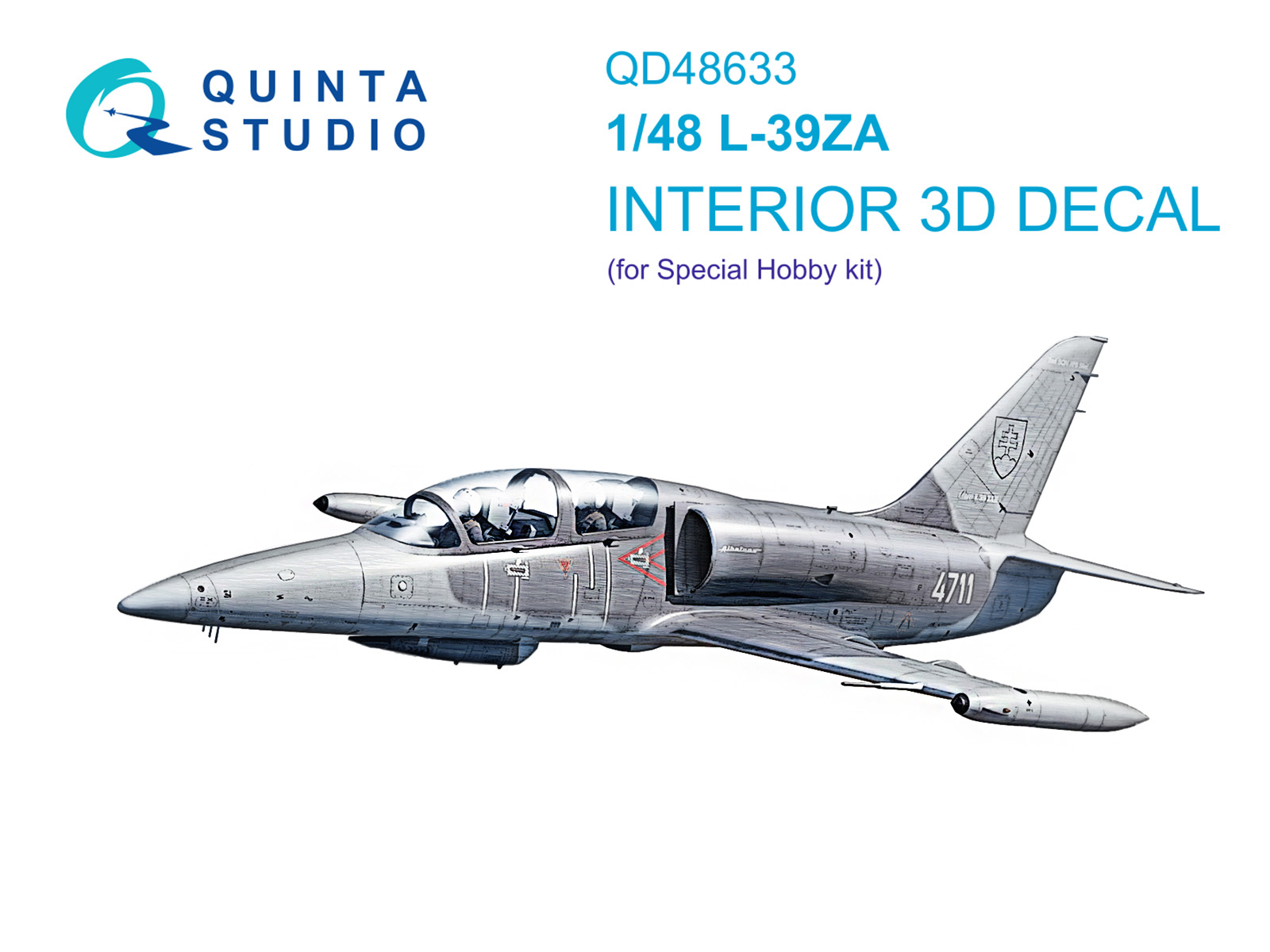 L-39ZA 3D-Printed & coloured Interior on decal paper (Special Hobby)