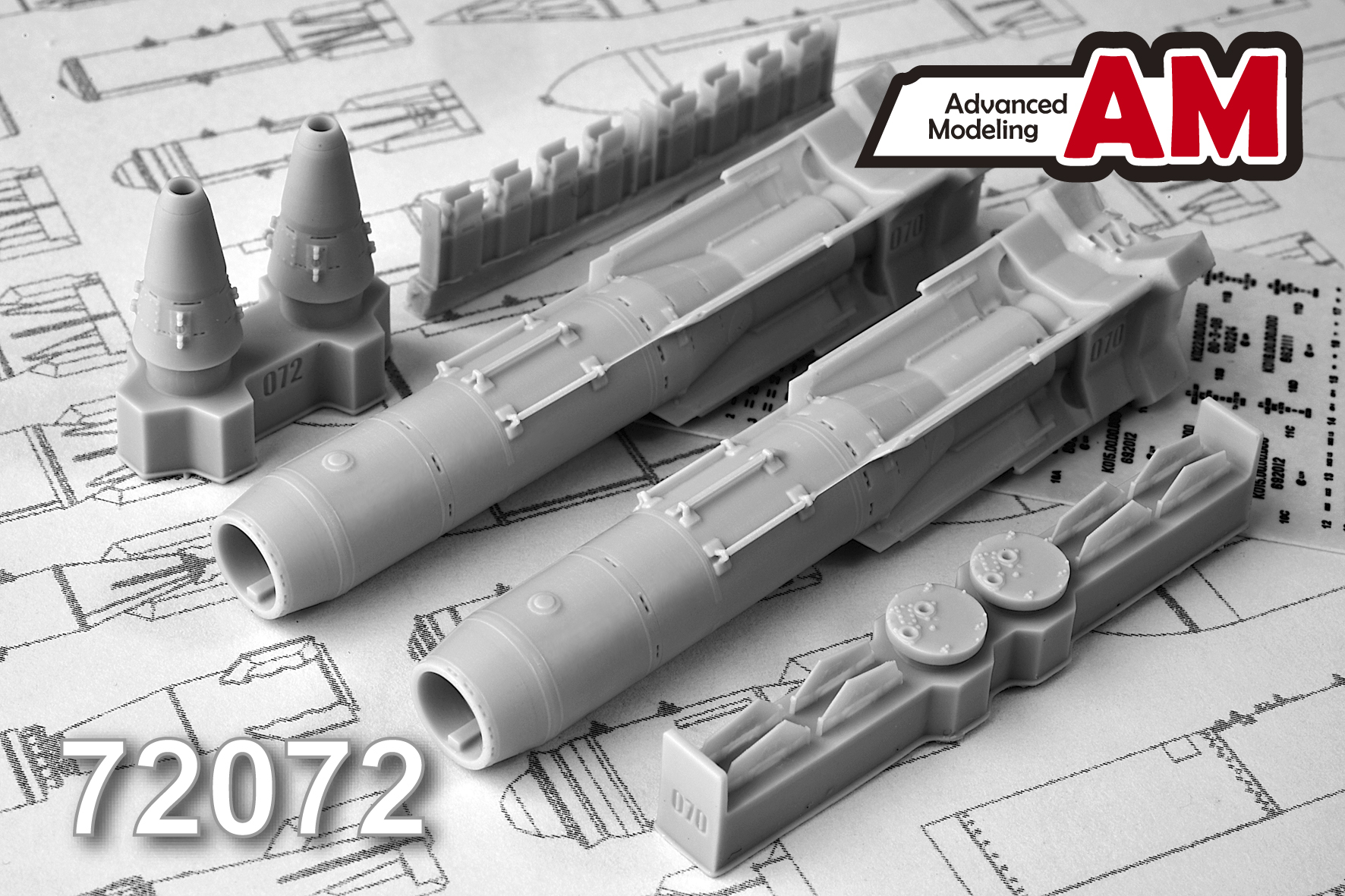 Additions (3D resin printing) 1/72 KAB-1500LG Corrective Air Bomb (Advanced Modeling) 