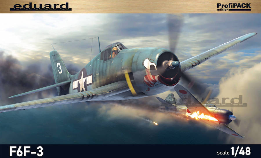 Model kit 1/48 Grumman F6F-3 Hellcat ProfiPACK edition (Eduard kits) (damage box)