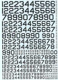 Decal 1/72 US Code and Serial Numbers. Black 45 deg corners (Techmod)