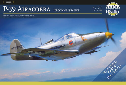 Model kit 1/72 Bell P-39 Airacobra Reconnaissance (Arma Hobby)