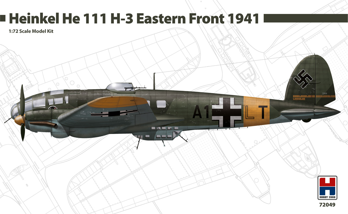 Model kit 1/72 Heinkel He-111H-3 Eastern Front 1941 (Hobby 2000) (damaged box)