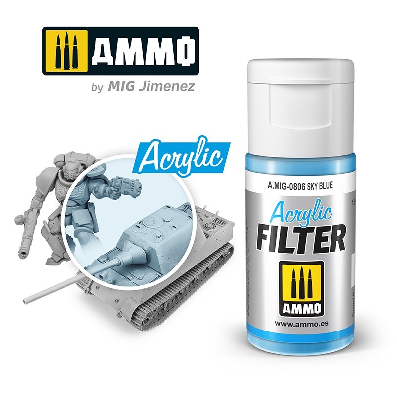 ACRYLIC FILTER Sky Blue(15mL) (Ammo Mig)