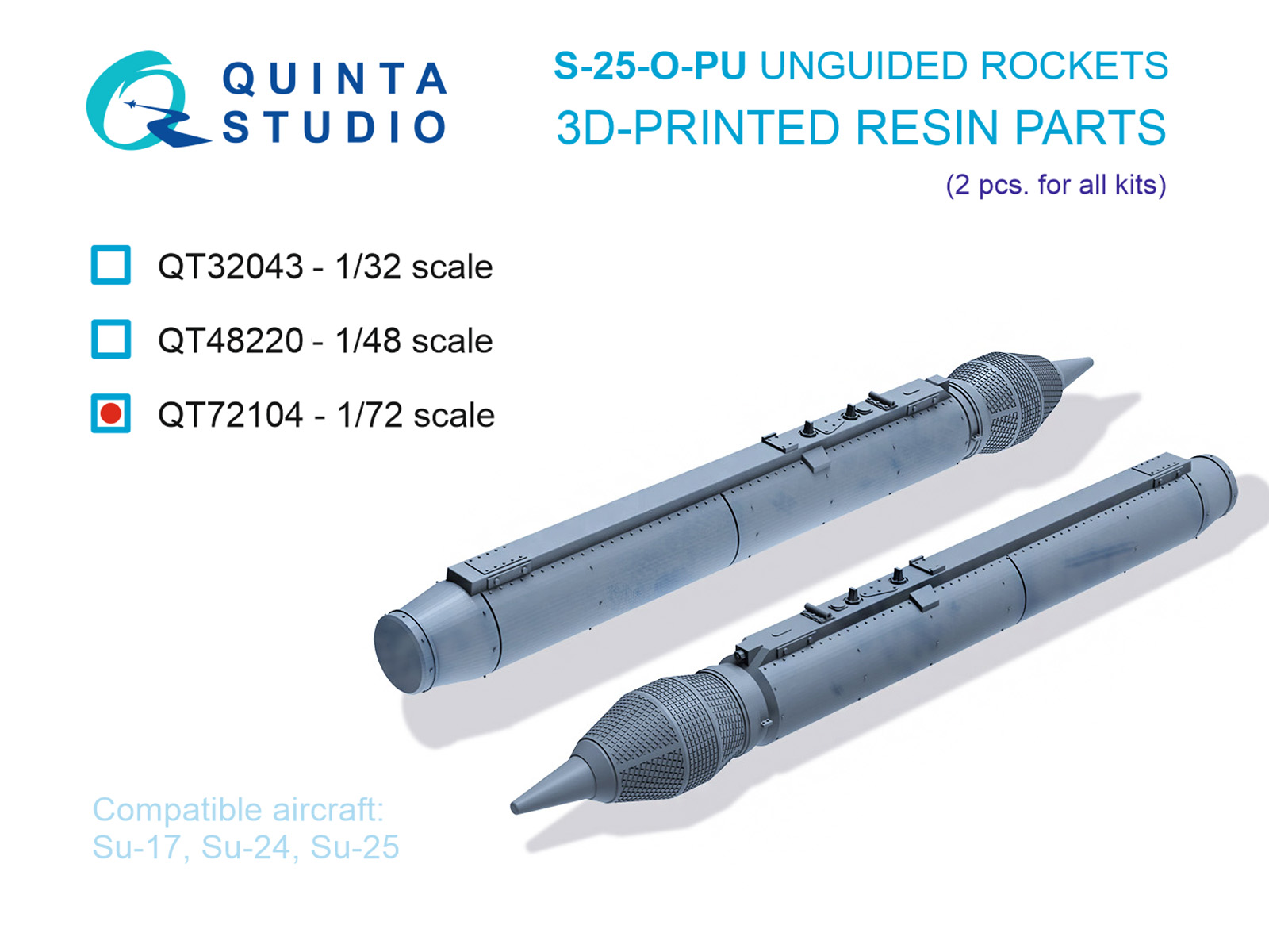 S-25-O-PU Unguided rockets, 2 pcs (for all kits)