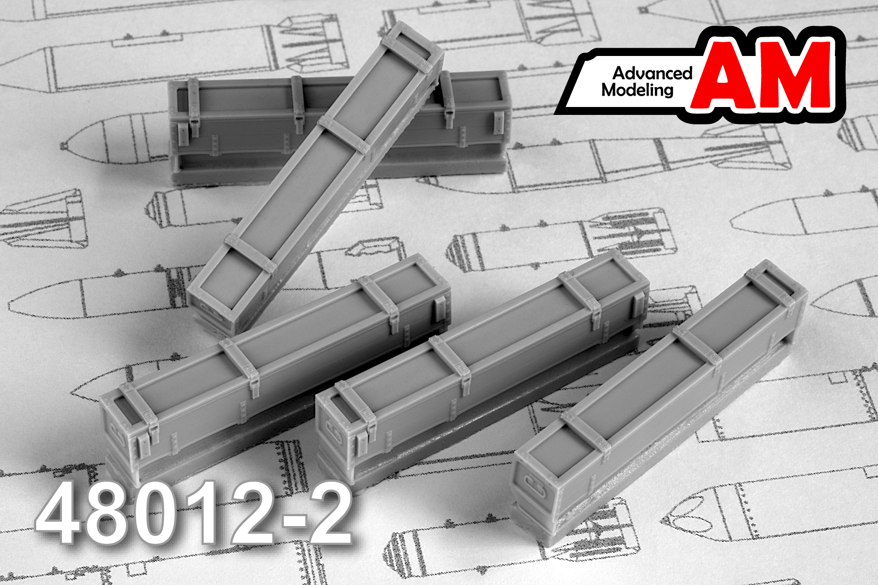 Additions (3D resin printing) 1/48 NAR C-8 container (Advanced Modeling) 