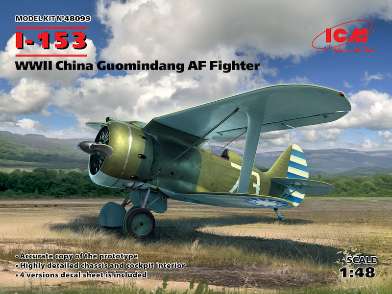 Model kit 1/48 Polikarpov I-153 WWII China Guomindang Air Force Fighter (ICM)