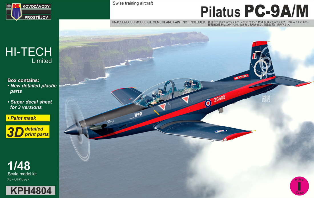 Model kit 1/72 Pilatus PC-9A/M (RAAF, Slovenian AF, RAF) (Kovozavody Prostejov)