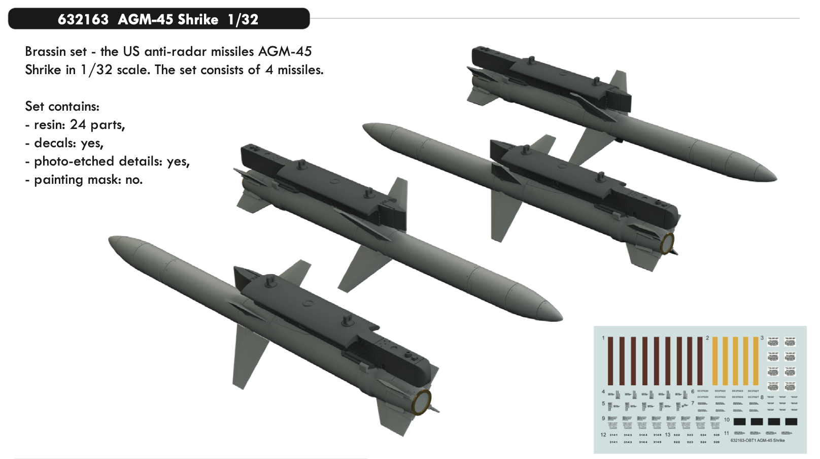 Additions (3D resin printing) 1/32 AGM-45 Shrike 