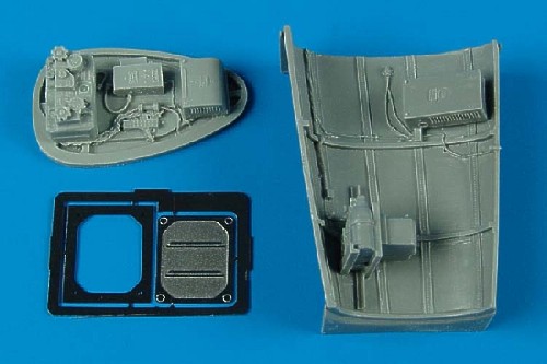 Additions (3D resin printing) 1/32 Messerschmitt Bf-109G radio equipment late version (designed to be used with Hasegawa kits) 