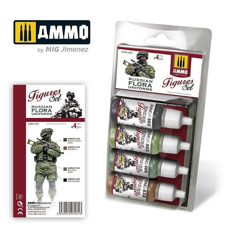 Russian Flora Uniforms Figures Set(Ammo Mig) (4x17ml) 