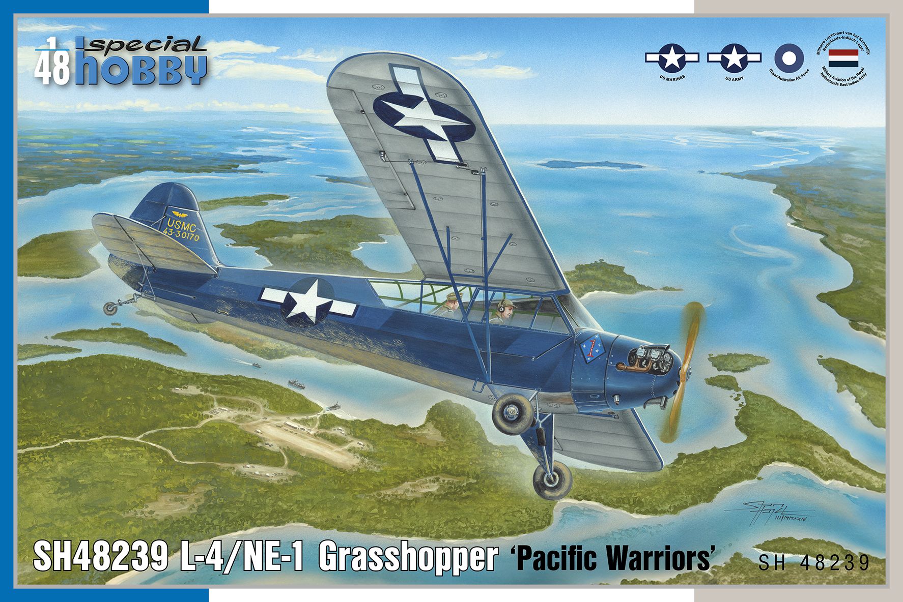 Model kit 1/48 L-4/NE-1 Grasshopper 'Pacific Warriors' (Special Hobby)