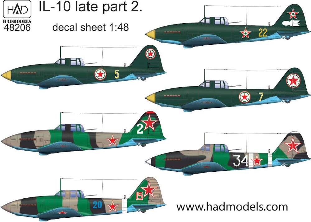Decal 1/48 IL-10 late (6x camo) Part 2 (HAD)