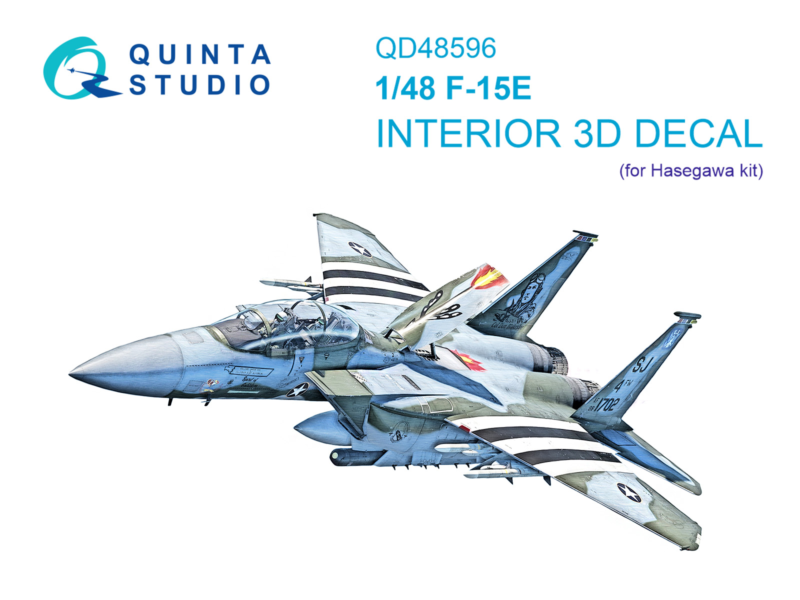 F-15E 3D-Printed & coloured Interior on decal paper (Hasegawa)