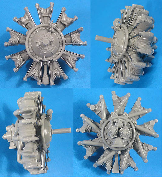 Additions (3D resin printing) 1/32 P&W R-1340 Engine (Vector)