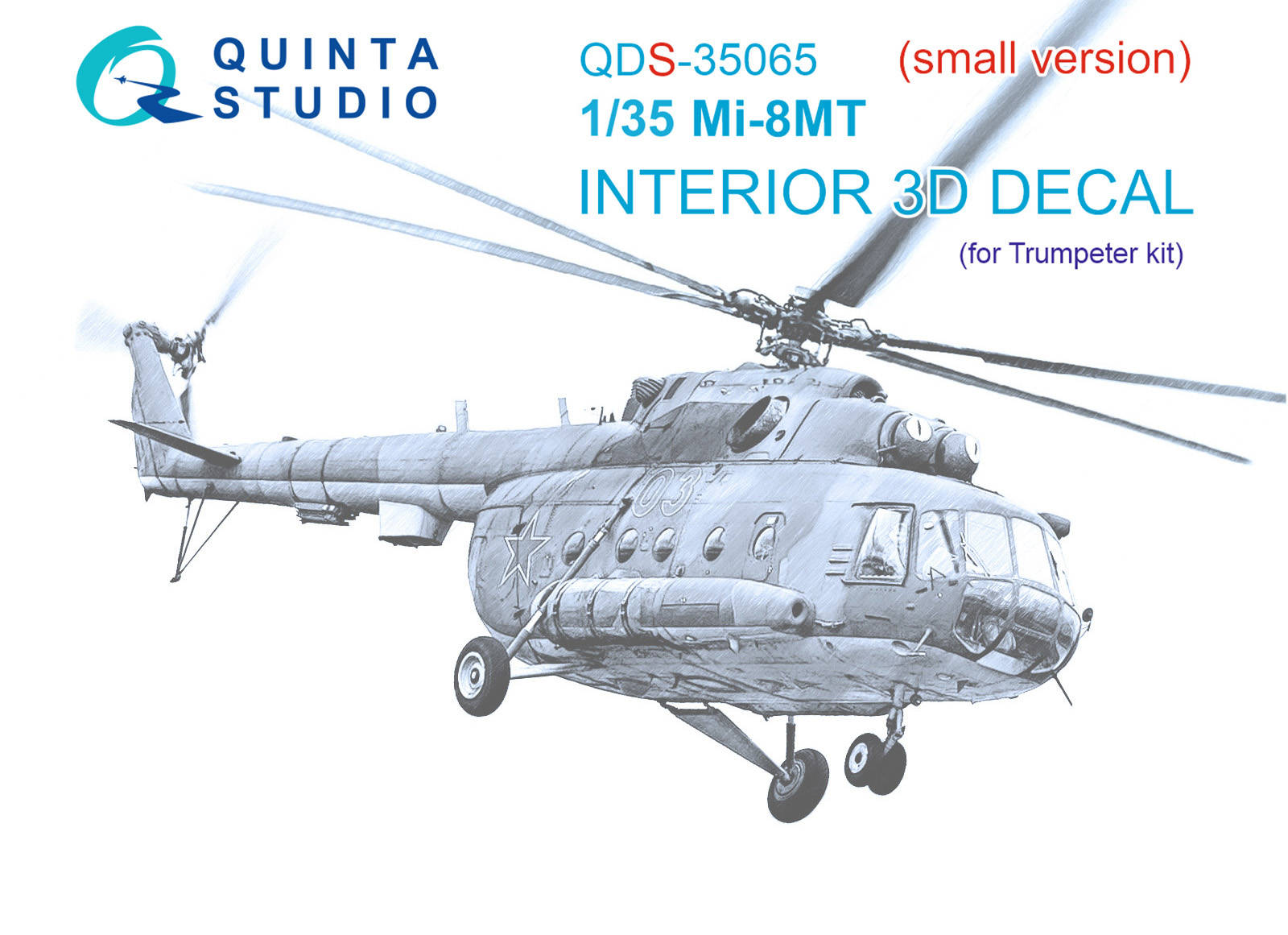 Mi-8MT 3D-Printed & coloured Interior on decal paper (Trumpeter) (Small version)