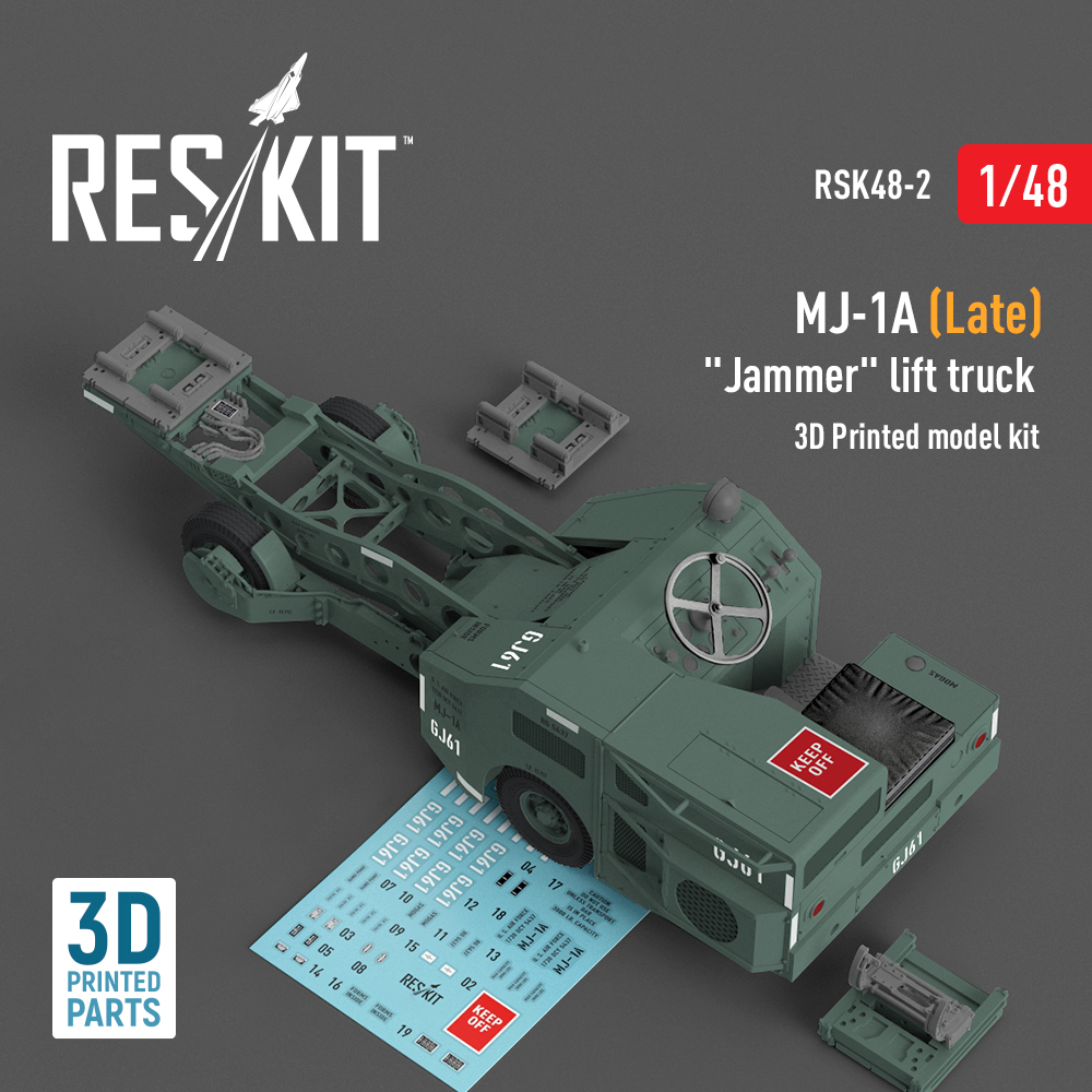 Additions (3D resin printing) 1/48 MJ-1A (Late) "Jammer" lift truck (3D-Printed model kit) (ResKit)