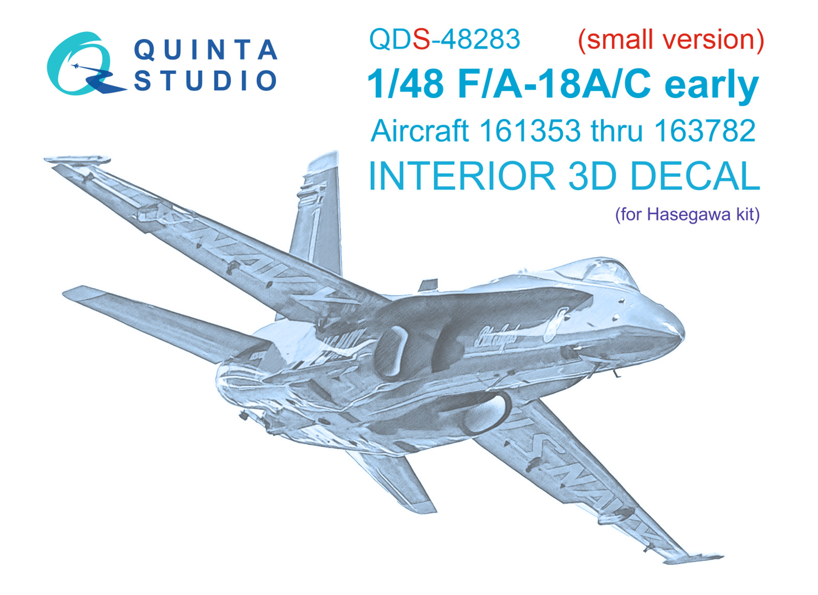 F/A-18A / C early 3D-Printed & coloured Interior on decal paper (Hasegawa) (Small version)