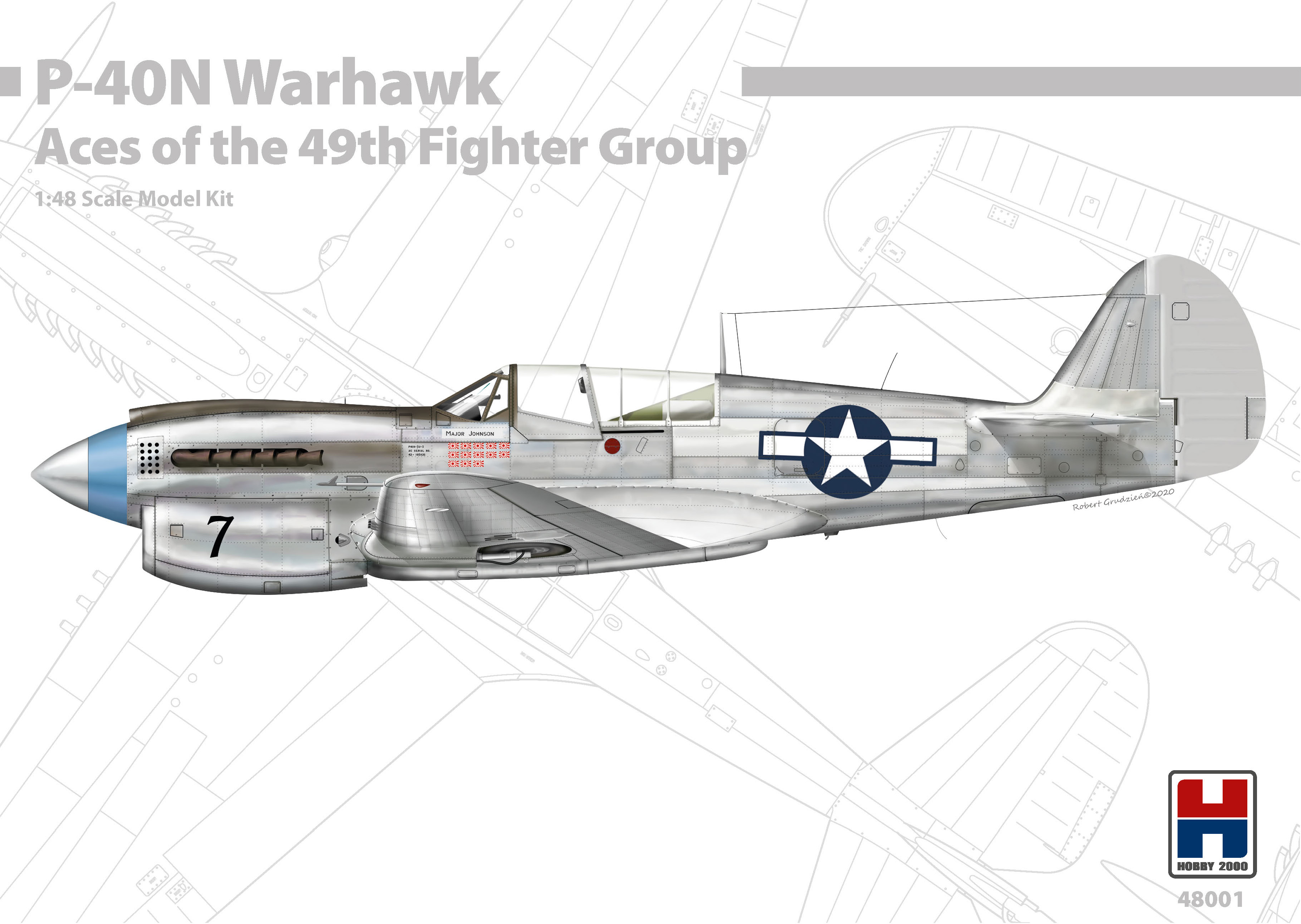 Model kit 1/48 Curtiss P-40N Warhawk Aces of the 49th Fighter Group ex-Hasegawa  (Hobby 2000)