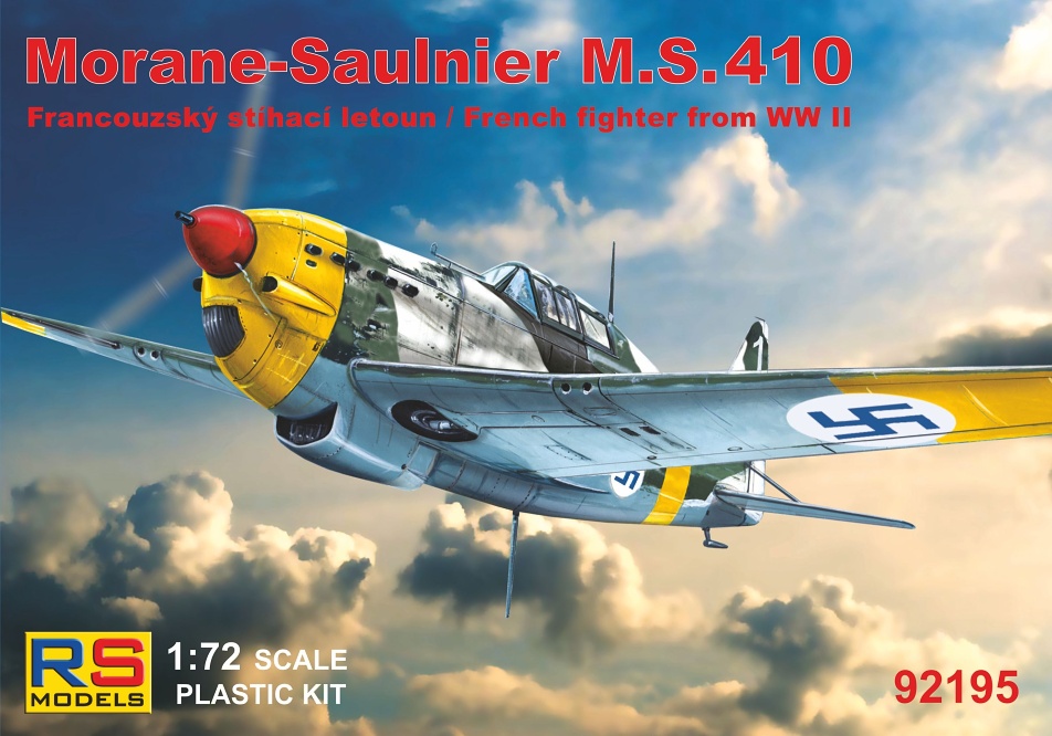 Model kit 1/72 Morane-Saulnier MS.410 4 decal variants (RS Models) (damage box)