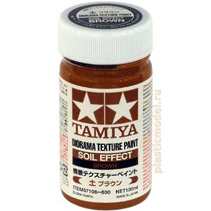 Diorama texture paint: Soil effect, brown (100mL) (Tamiya)