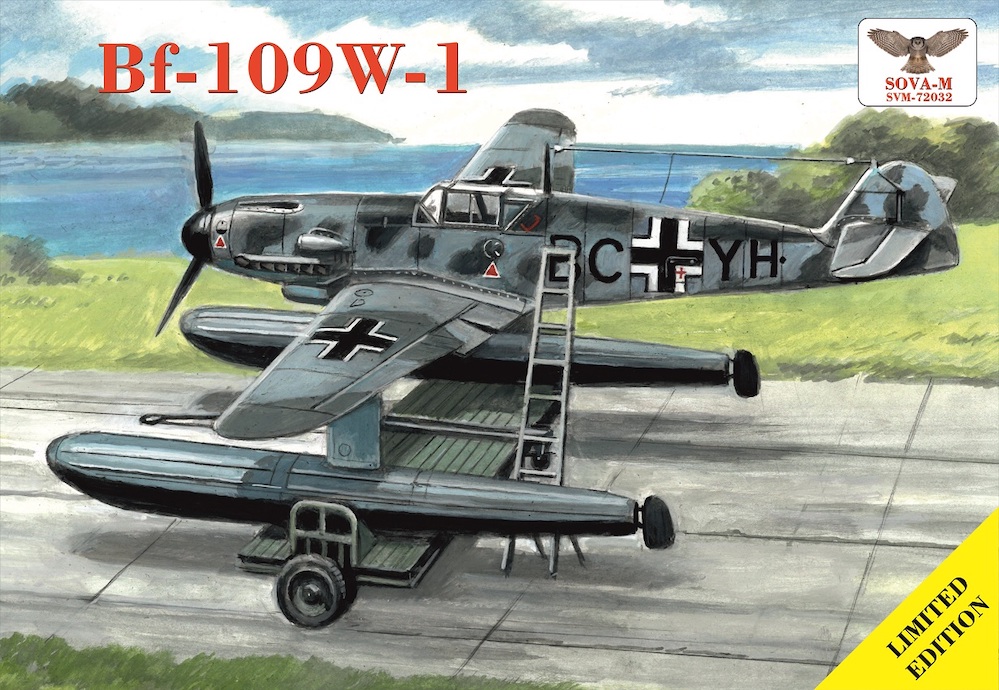 Model kit 1/72 Messerschmitt Bf 109 W-1 (+ beach trolley) (Sova-M)