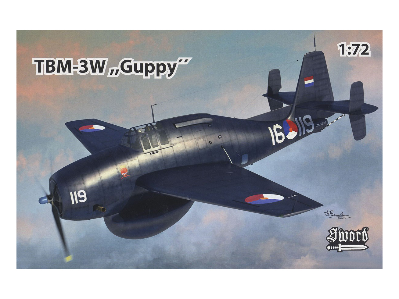 Model kit 1/72 Grumman TBM-3W Guppy (Sword)