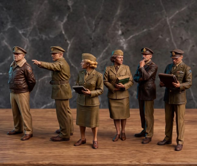 Addition (resin) 1/32 "Allied Headquarters of World War II (6 figures)" (SX-Art)