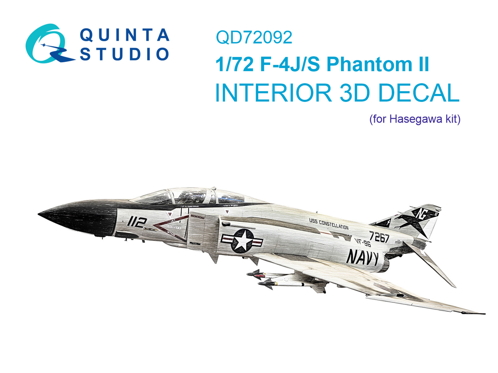 F-4J/S 3D-Printed & coloured Interior on decal paper (Hasegawa)