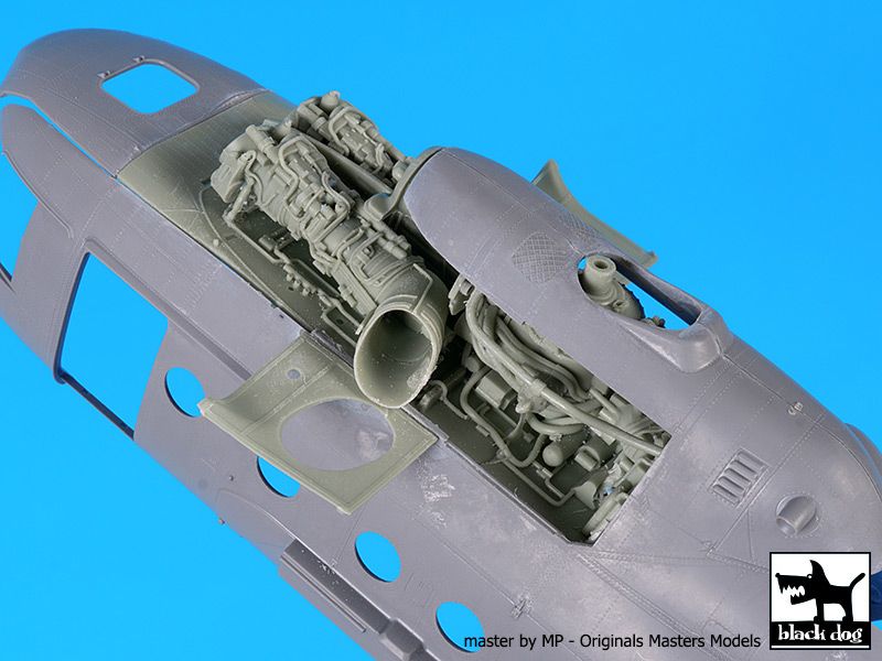 Additions (3D resin printing) 1/48 Mil Mi-8MT engines (designed to be used with Zvezda kits) 
