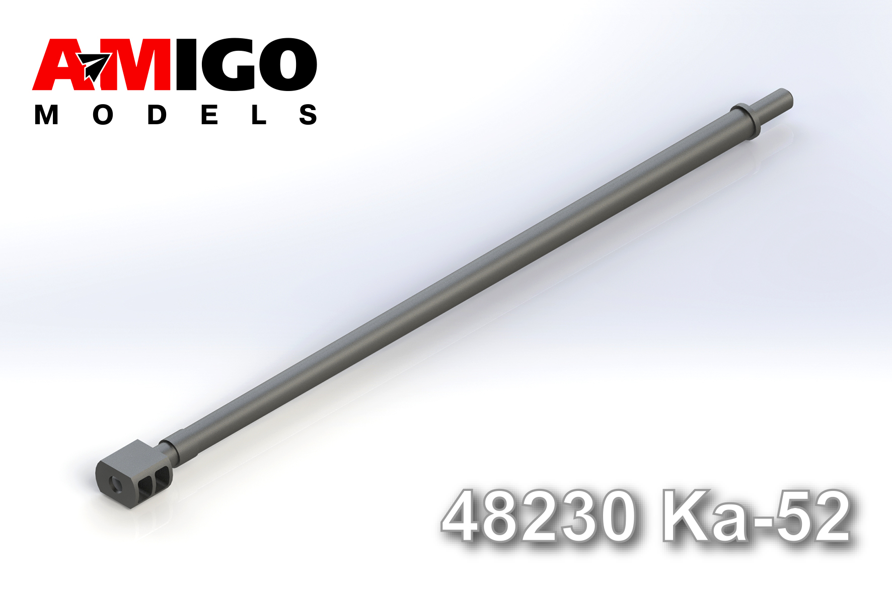 Aircraft detailing sets (brass) 1/48 2A42 aircraft gun barrel of Ka-50 helicopter (Amigo Models)