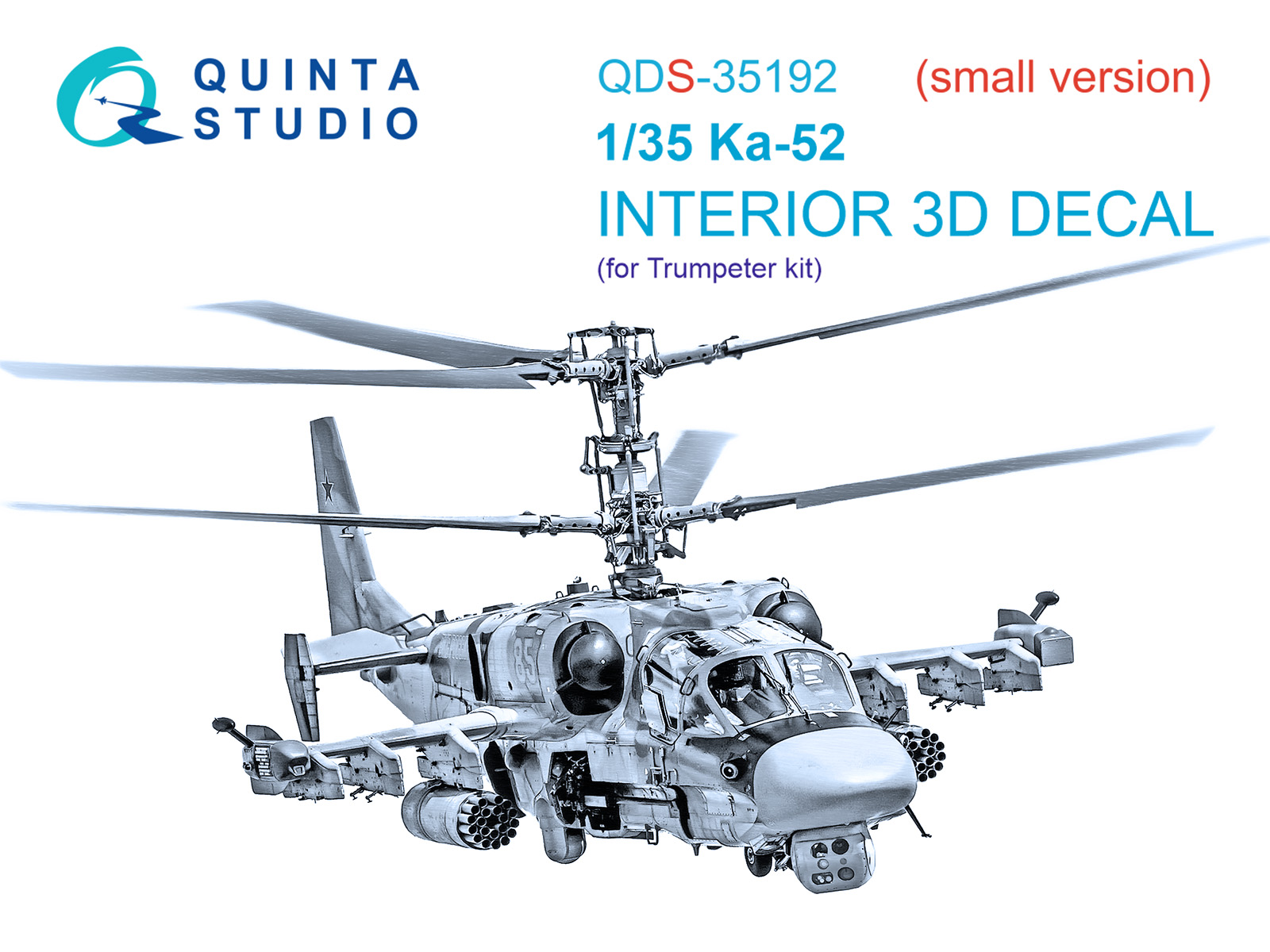 Ka-52 3D-Printed & coloured Interior on decal paper (Trumpeter) (Small version)