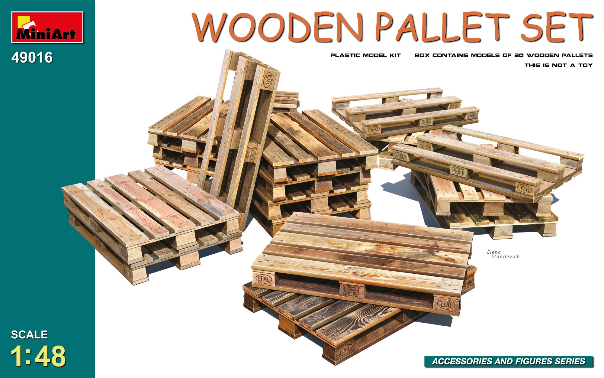 Diorama bases 1/48 Wooden Pallet Set (MiniArt) 