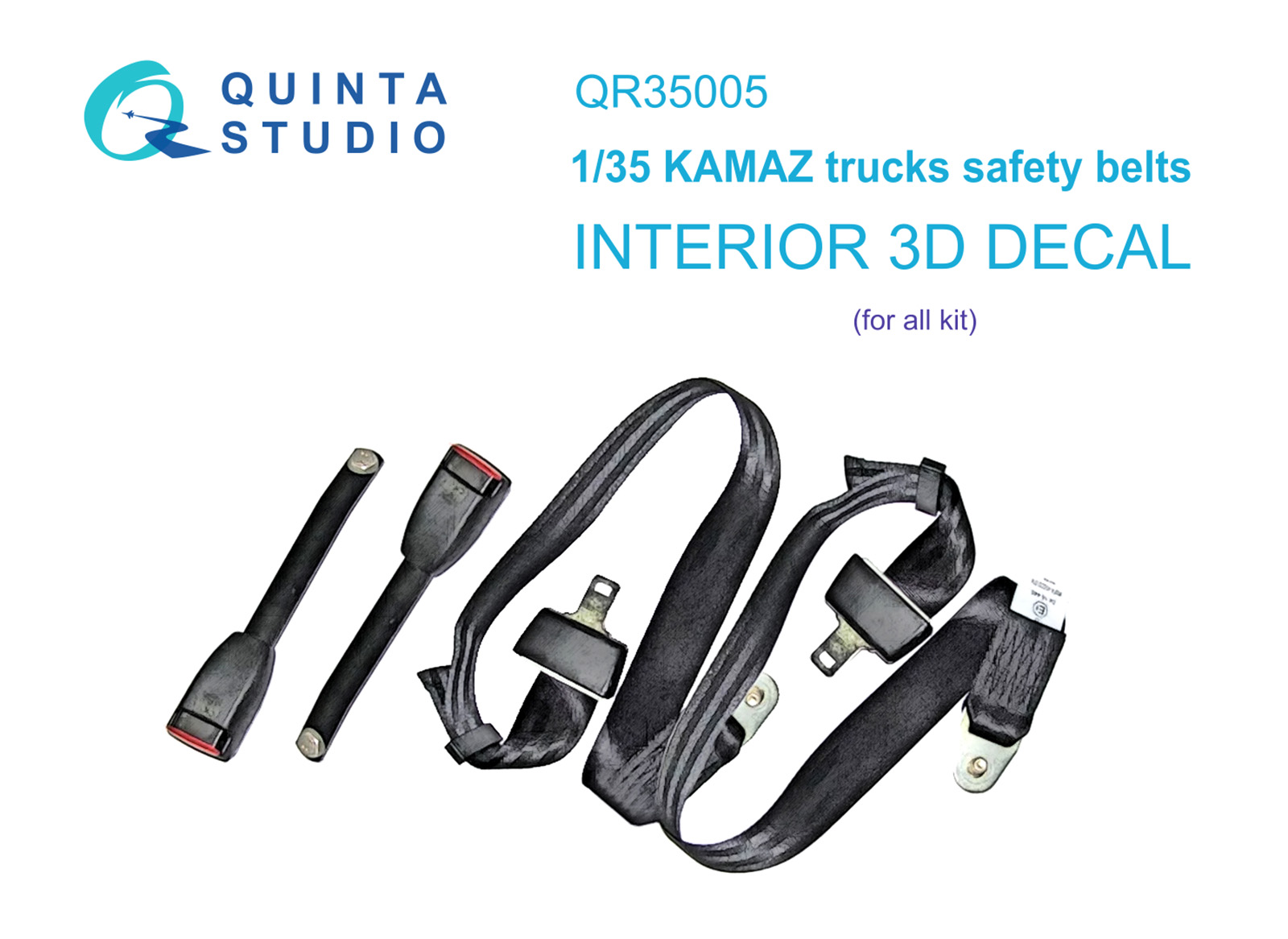 Kamaz trucks safety belts 3D-Printed & coloured on decal paper (all kits)