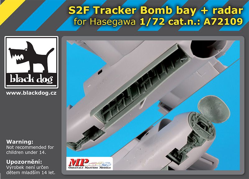 Additions (3D resin printing) 1/72 Grumman S2F-1 (S-2A) Tracker bomb bay + radar (designed to be used with Hasegawa kits) 