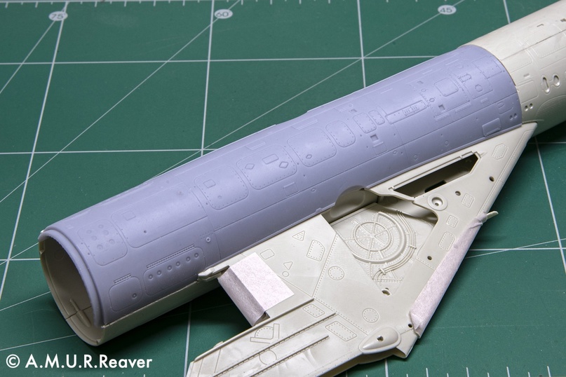 Additions (3D resin printing) 1/48 Corrected belly for Su-17/22 (Kitty Hawk) (A.M.U.R.Reaver) 