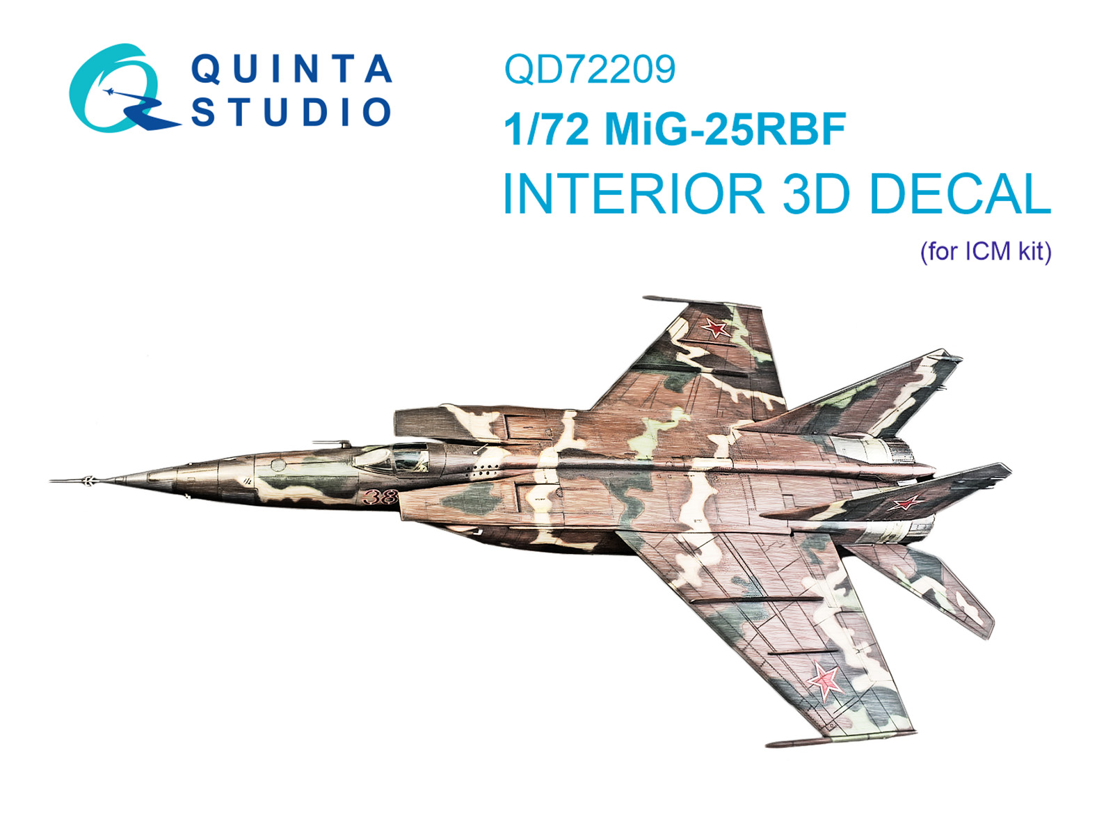 MiG-25RBF 3D-Printed & coloured Interior on decal paper (ICM)