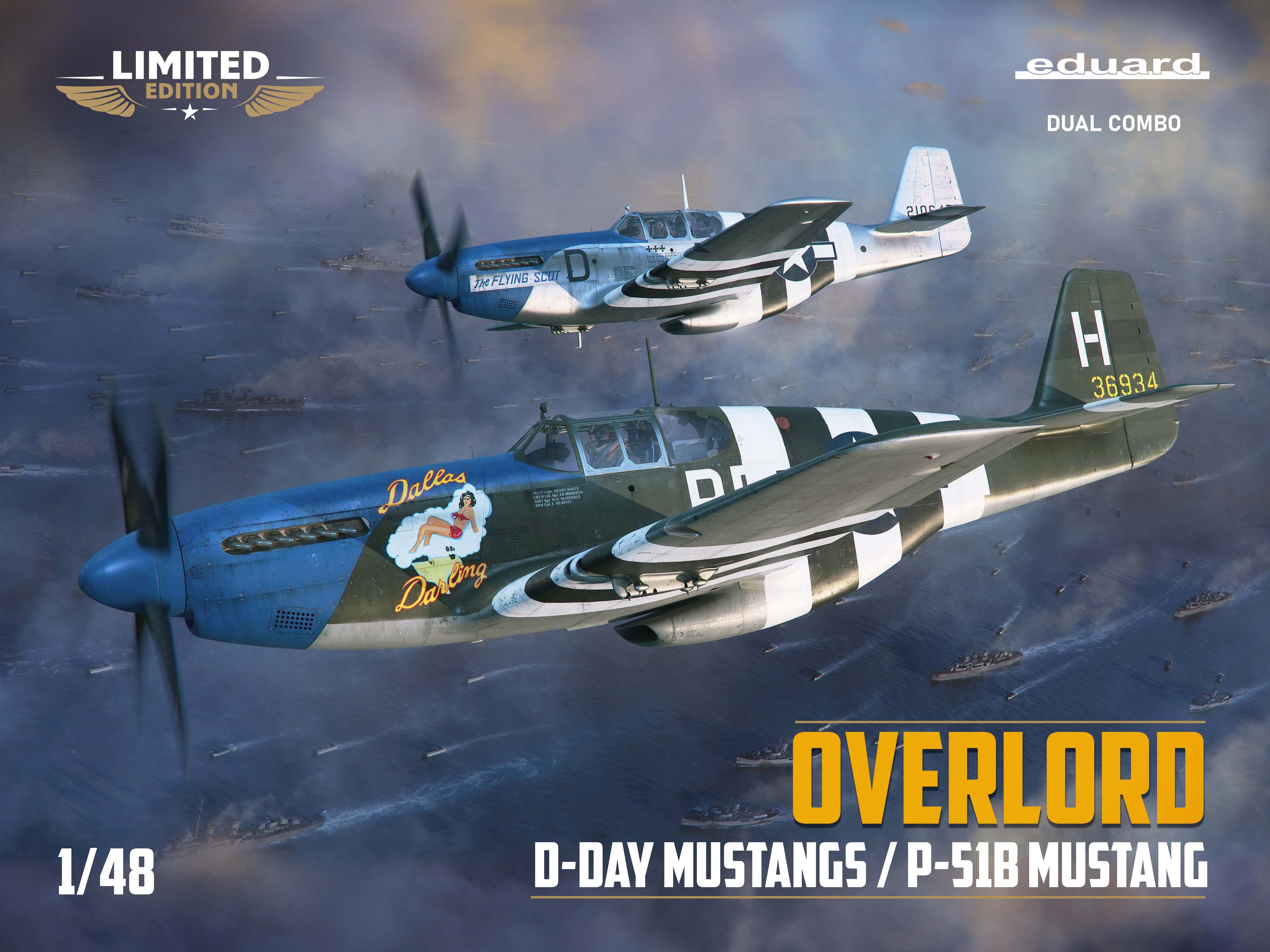 Model kit 1/48 OVERLORD: D-DAY MUSTANGS (Dual Combo kit) P-51B Mustang (Eduard kits)