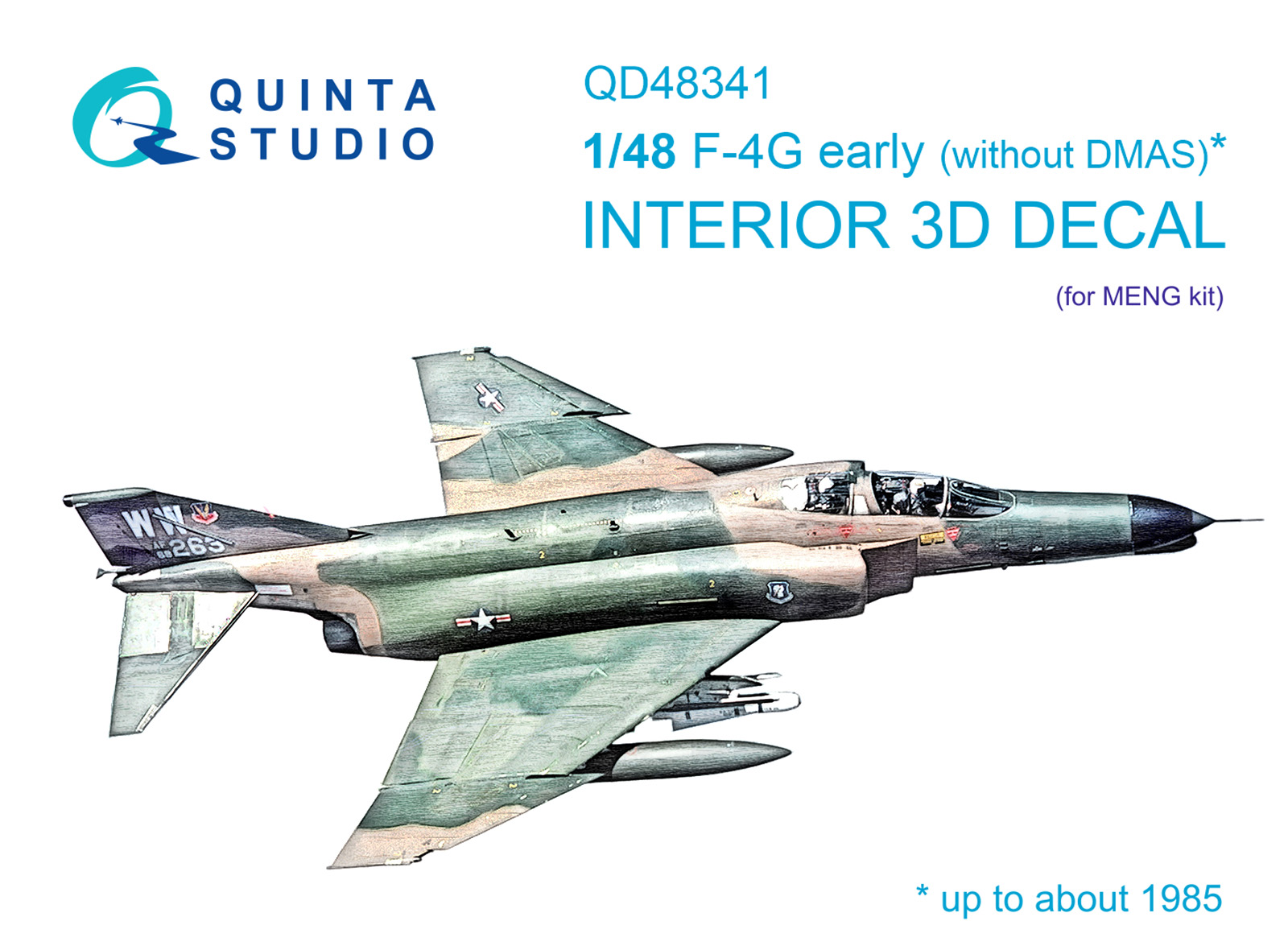 F-4G early 3D-Printed & coloured Interior on decal paper  (Meng)