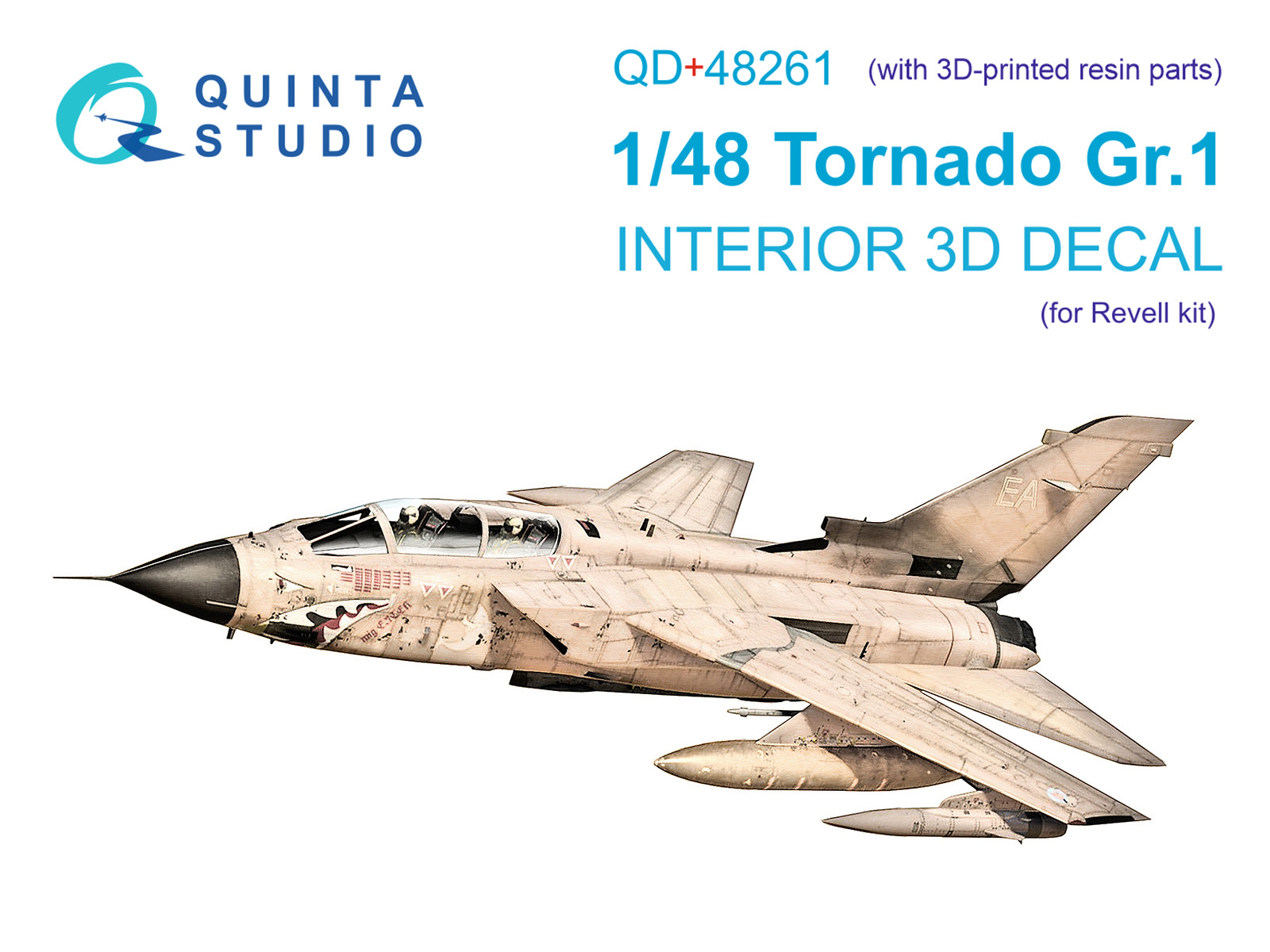 Tornado GR.1 3D-Printed & coloured Interior on decal paper (Revell) (with 3D-printed resin parts)