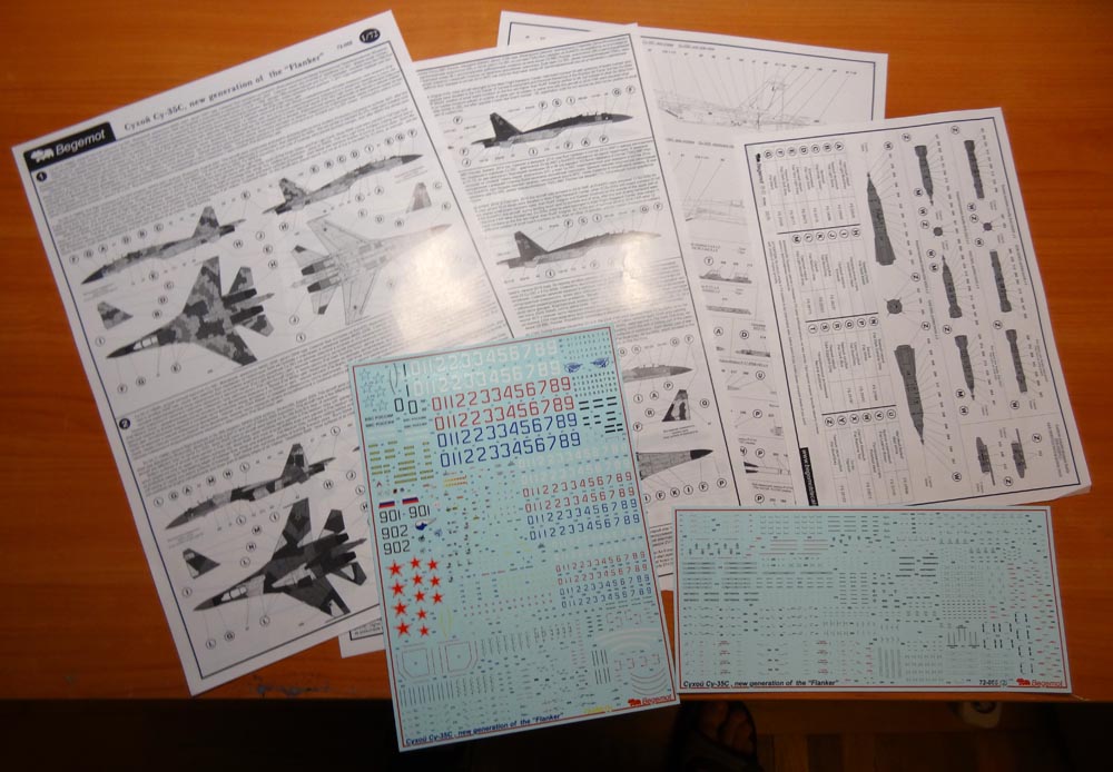 Decal 1/72 Sukhoi Su-35, new generation of the "Flanker" (Begemot)